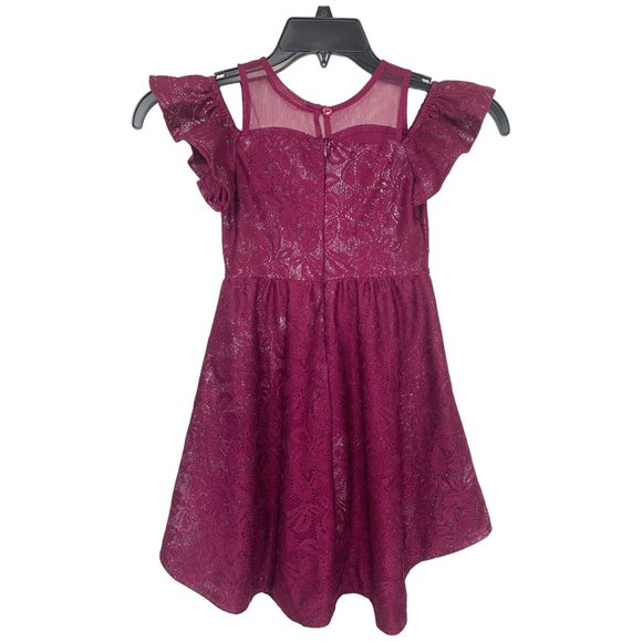 Emily West Purple Metallic Glitter Girl Dress size 6 find at Poshmark - Picture 2 of 5